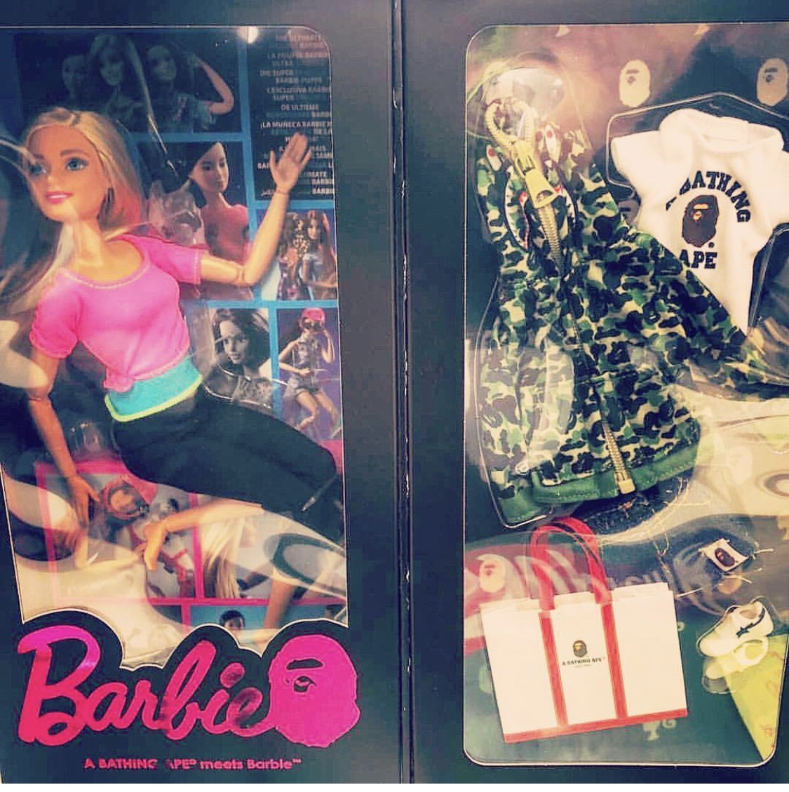 bape x barbie doll